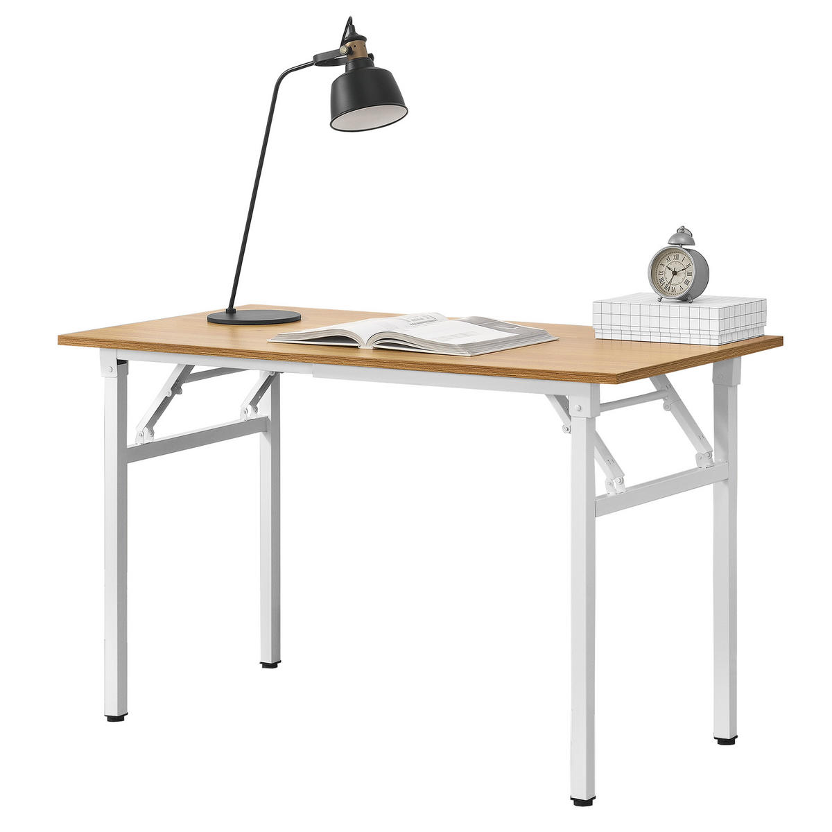 KLAPPTISCH - Buchefarben/Weiß, Holzwerkstoff/Metall (120/76.4/60cm) - [neu.haus]