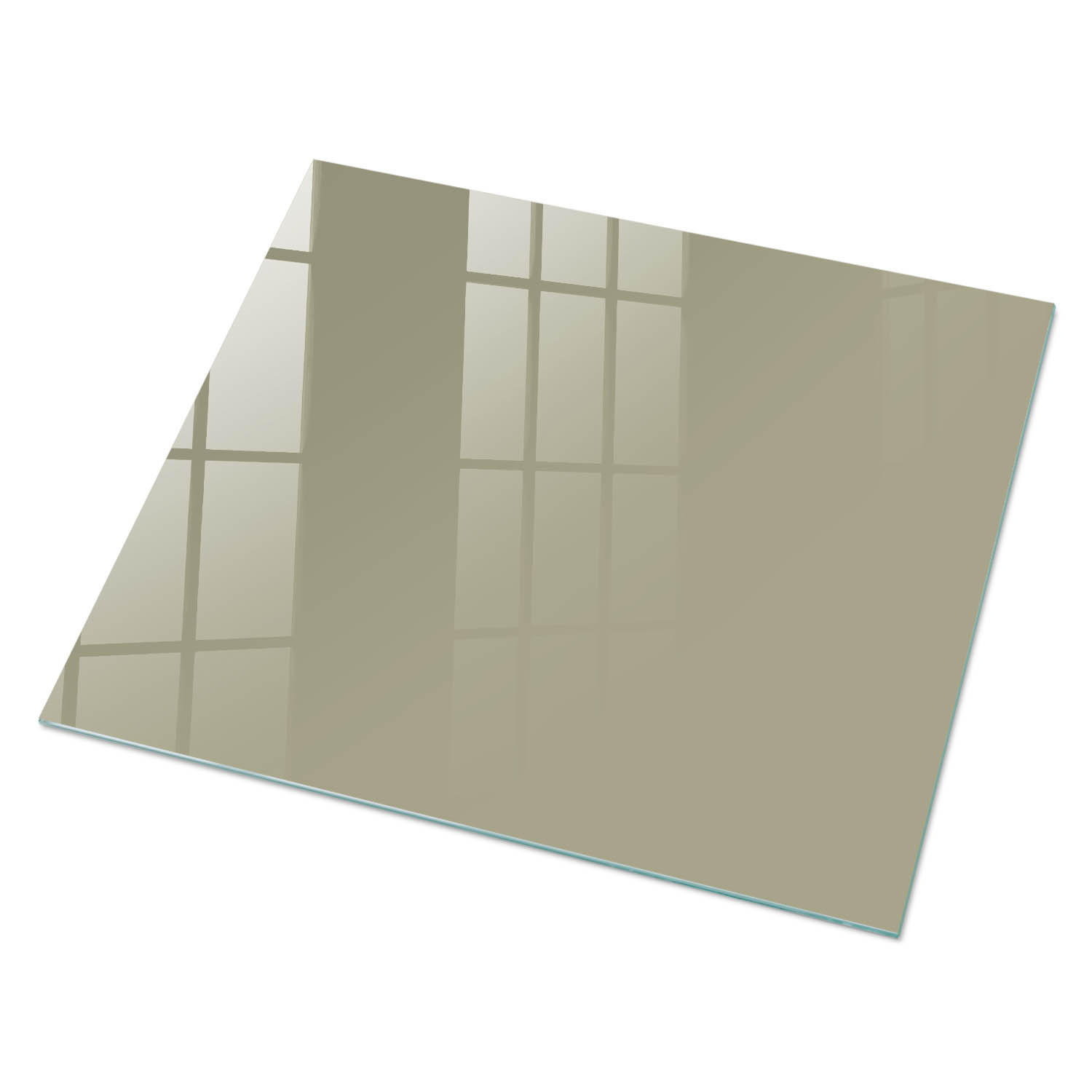 GLASPLATTE 80x60 cm – Dunkelcreme - Braun, Glas (0.4/80/60cm) - ArtPrintCave