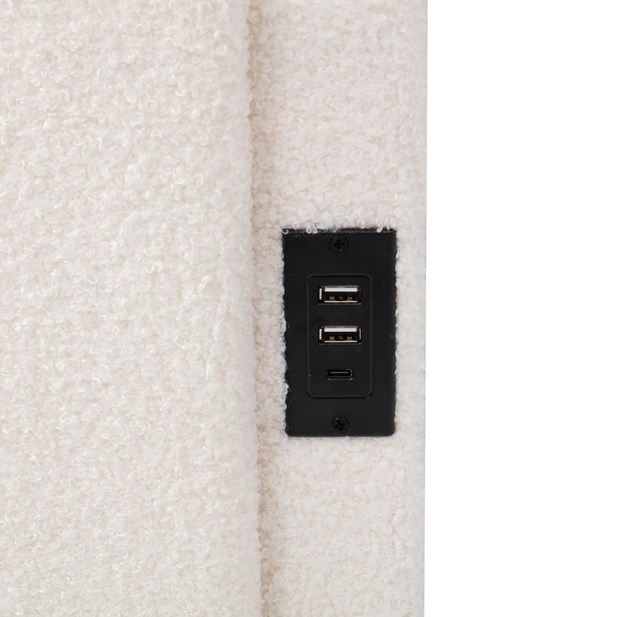 STAURRAUMBETT 90/200 cm DE-03032, mit Sofafunktion, USB und Stautaschen, in Beige - Beige, Metall (90/200cm) - ComfortXL