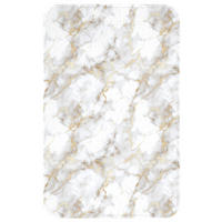 WC PŘEDLOŽKA Zlaté žilky - Mramor - Bílý 50x80 cm - bílá, textil/plast (50/1cm) - OnlyWow