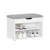 SCHUHBANK Grau - Grau, Holzwerkstoff (60/44/30cm) - SoBuy