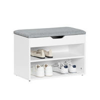 SCHUHBANK Grau - Grau, Holzwerkstoff (60/44/30cm) - SoBuy