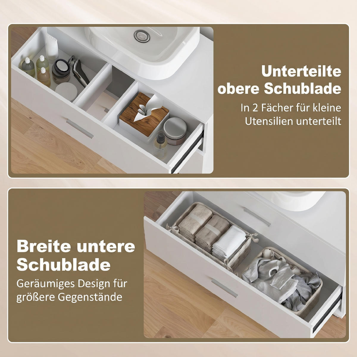 BADEZIMMERSCHRANK Weiß 30.0/80.0/60.0 cm - Weiß, Holzwerkstoff (80/60/30cm)