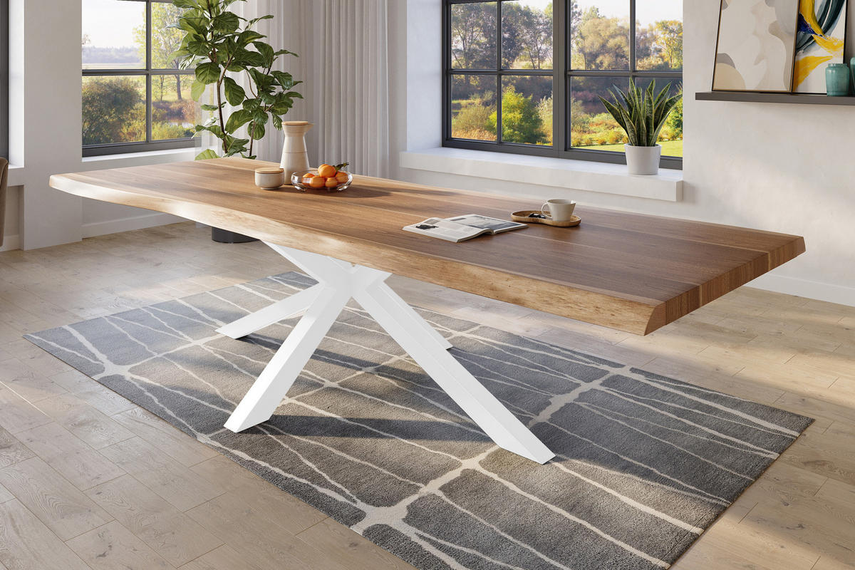 ESSTISCH TITAN - Beige/Naturfarben, Holz (120/350/79cm) - SAM