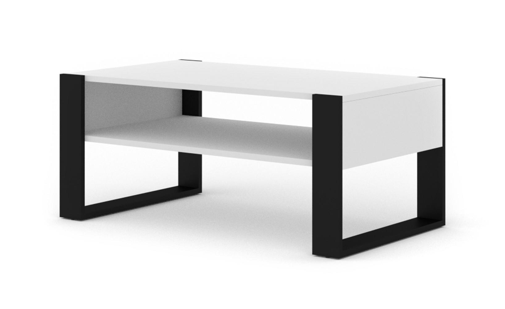Raumhirsch Furniture Couchtisch Weiß 110x48x60 cm