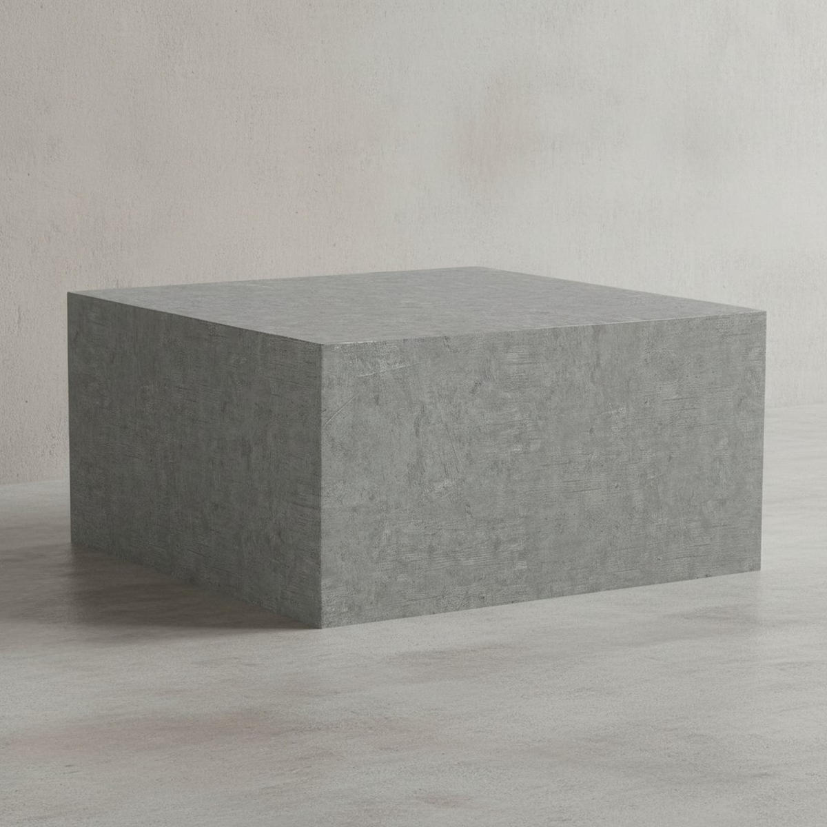 COUCHTISCH Würfelform in Beton-Optik – minimalistisches Design, Grau 60x60x30 cm - Grau, Holzwerkstoff (60/60/30cm) - KADIMA DESIGN