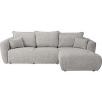 ECKSOFA Fabio mit Bettkasten, Strukturiert Grau 255/165/91 cm - Schwarz/Grau, Textil (165/255cm) - WFL GROUP