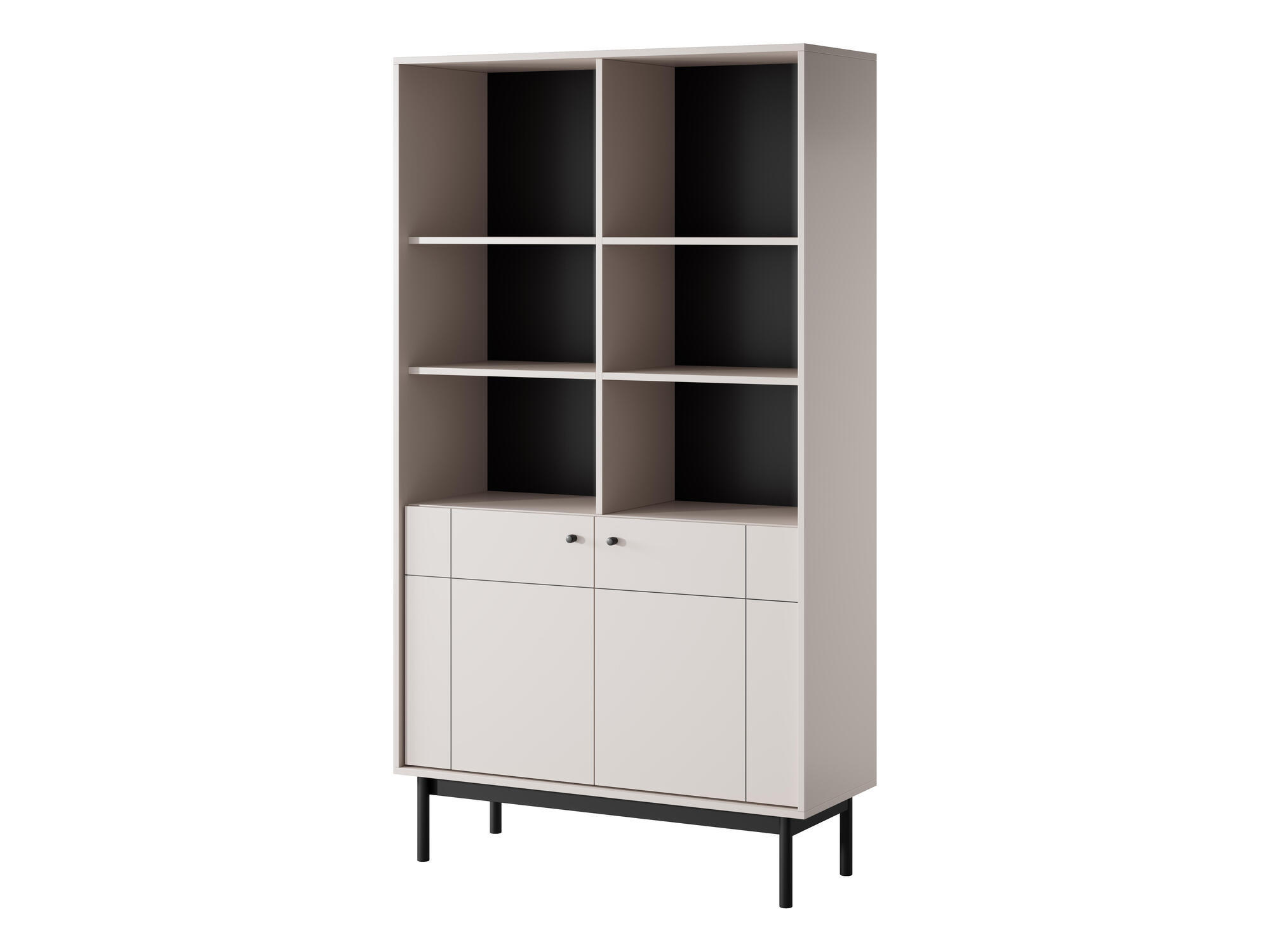 VITRINE JAPANDI Beige 104x39x185 cm - Beige, Holzwerkstoff (104/185/39cm) - FURNLUX