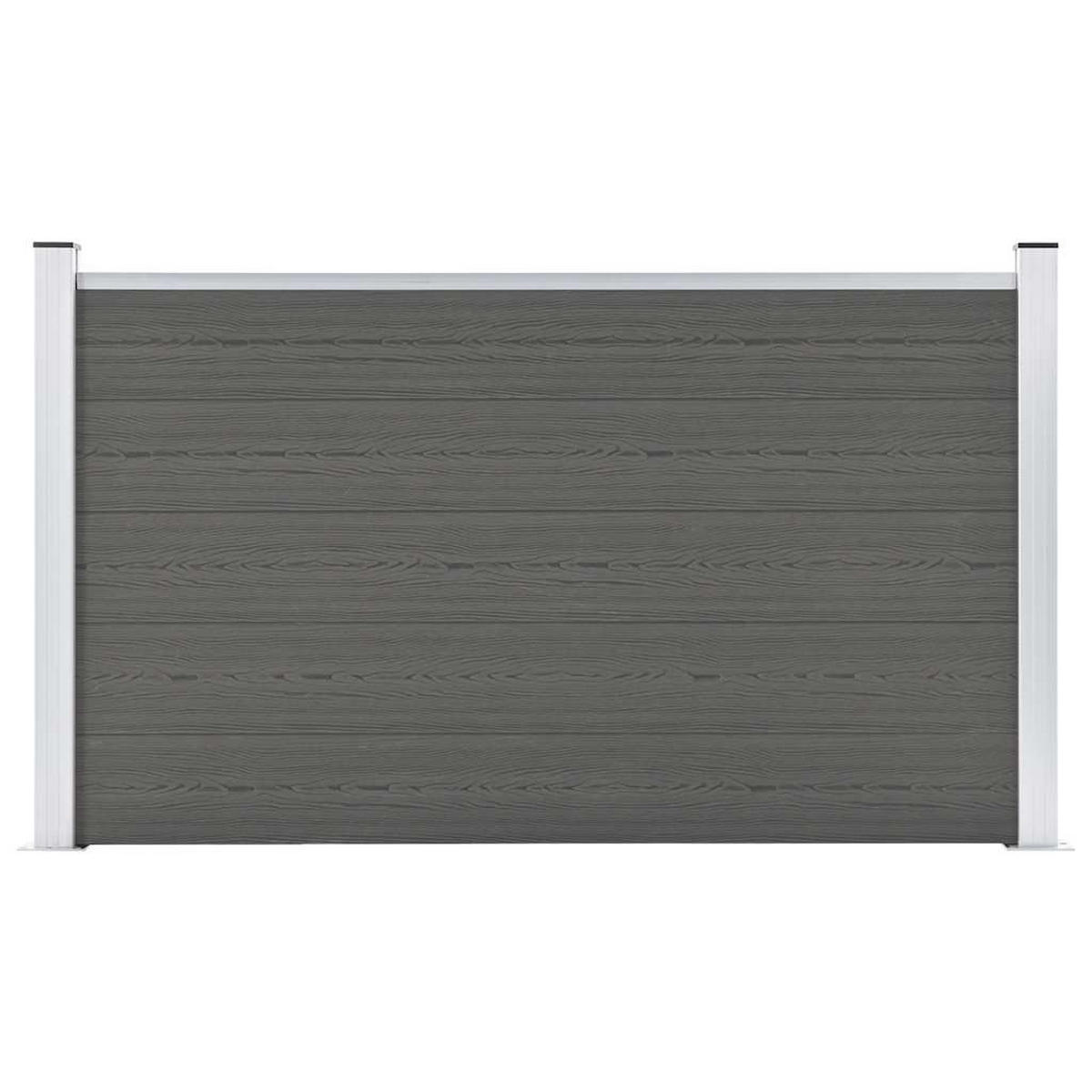 GARTENZAUN, 180/105 cm, aus WPC, Grau - Grau, Kunststoff (12/105cm) - vidaXL