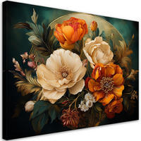 WANDBILD blumen laub von natur botanica - Grün, Textil (60/40cm) - Feeby