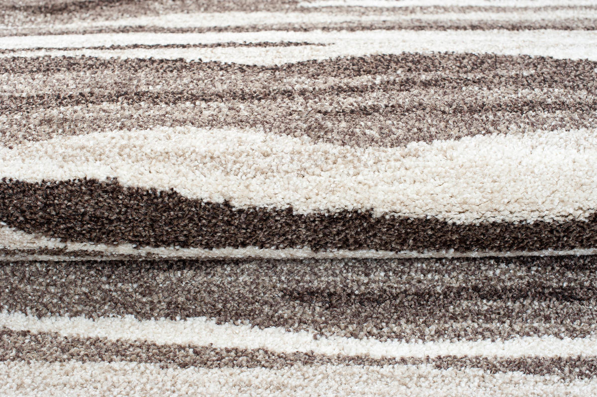 TEPPICHLÄUFER SARI hellbraun abstrakt 100/150 cm - Hellbraun, Textil (100/150cm) - Tapiso