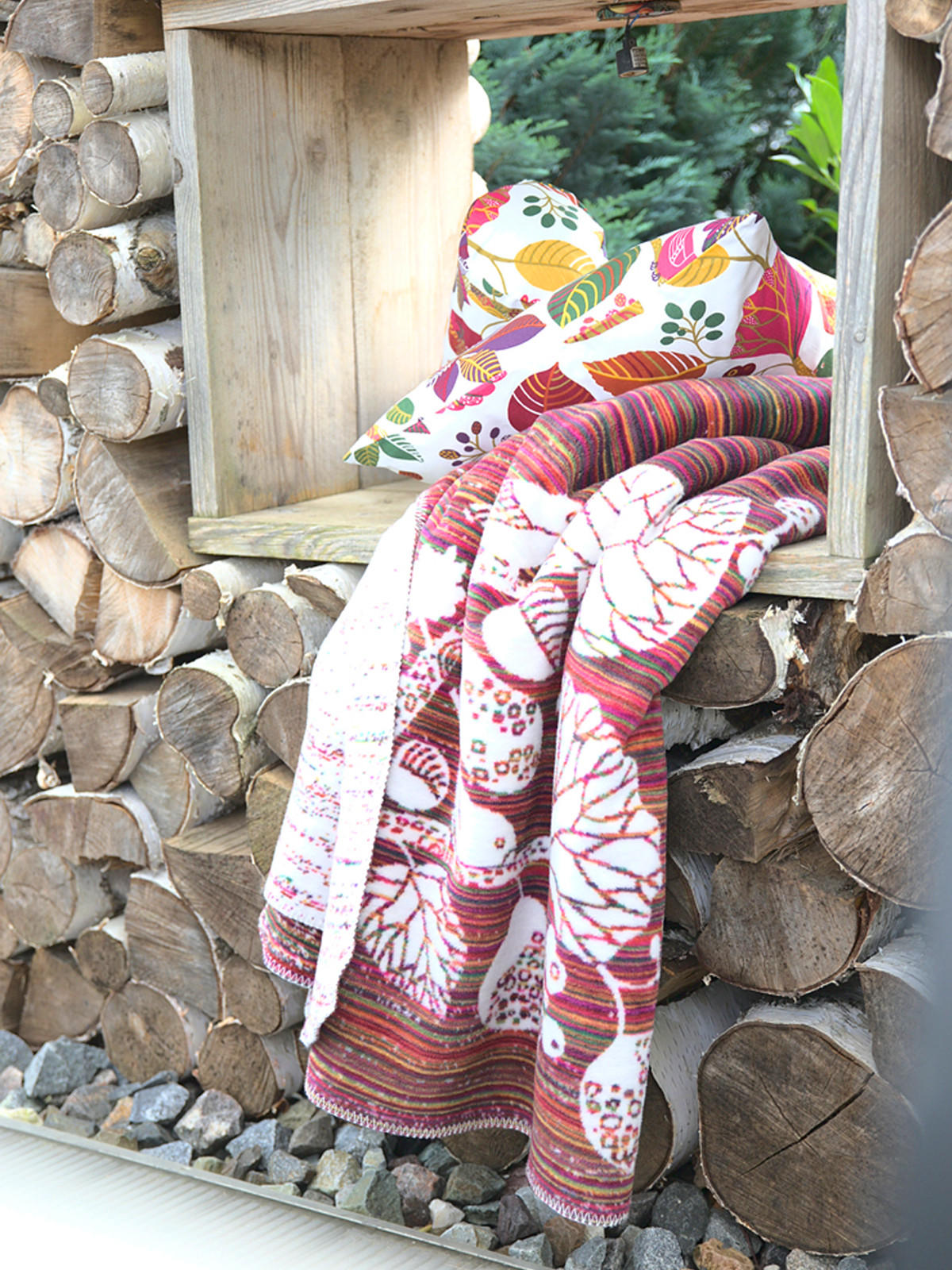 WENDE-WOHNDECKE Zauberwald Baumwoll-Mischgewebe 150/200 cm - Multicolor, Textil (150/200cm) - beties Heimtextil