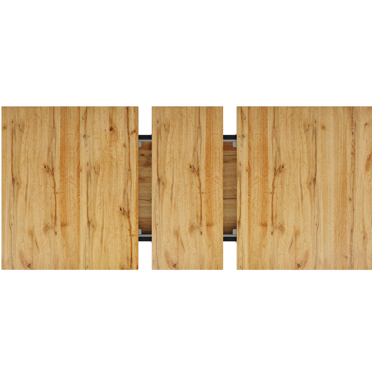 BLAGOVAONSKI stol 120/160/80/76 cm boje drveta od MDF-a i metala s izvlačnom pločom - prirodne boje, drvni materijal (120/80/76cm) - OKWISH