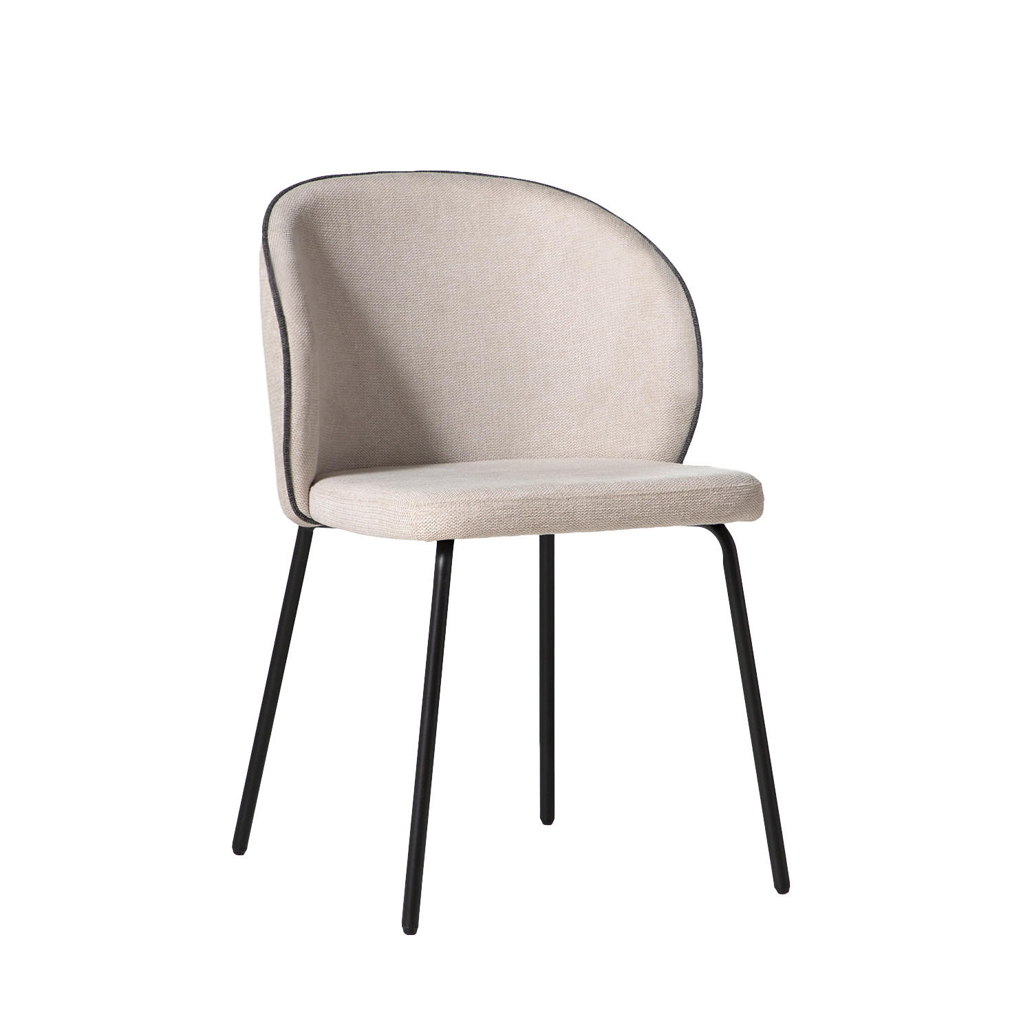 ESSZIMMERSTUHL Norah Beige 49 cm x 80 cm - Beige, Textil (49/80/56cm) - Klast Home