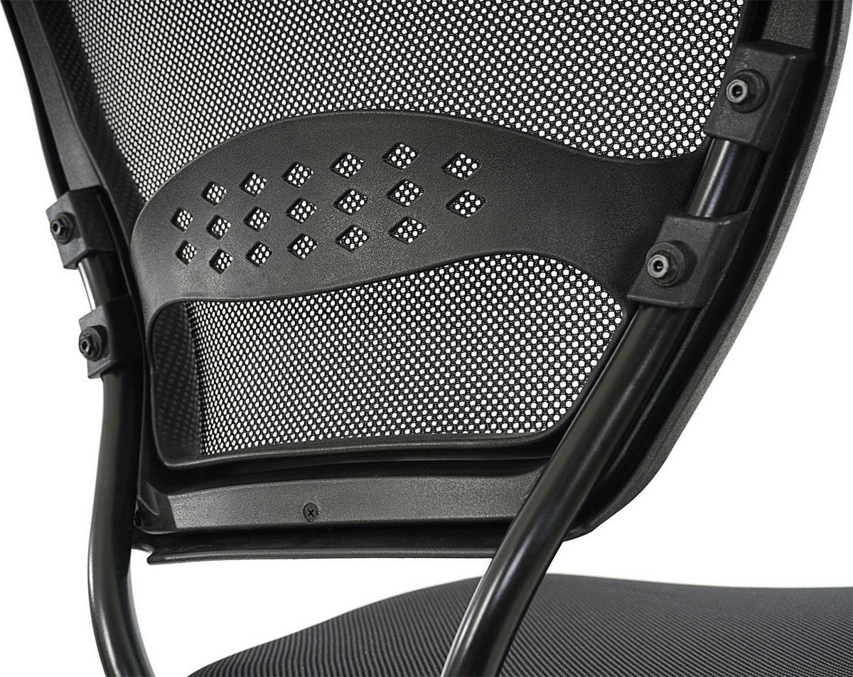 PROFI-BÜROSTUHL STOFF/TEXTIL Schwarz - Schwarz, Textil (72/110/60cm) - MCW