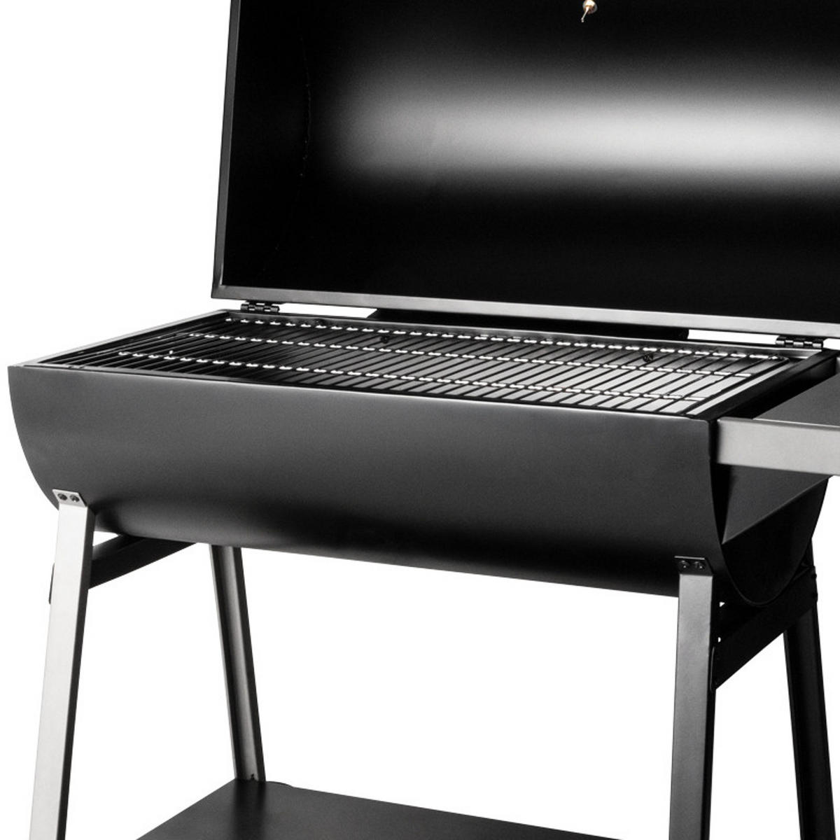HOLZKOHLEGRILL Schwarz - Schwarz, Metall (65/102.5/118cm) - Somagic