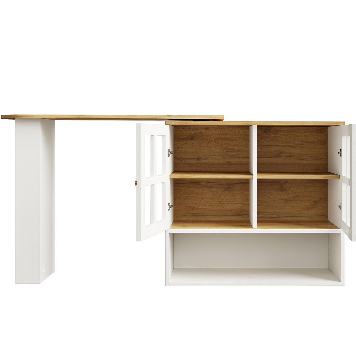 STEHTISCH drehbar ausziehbar 204 cm Weiß MDF - Weiß, Holz (39/102.5/138cm) - Beauniv