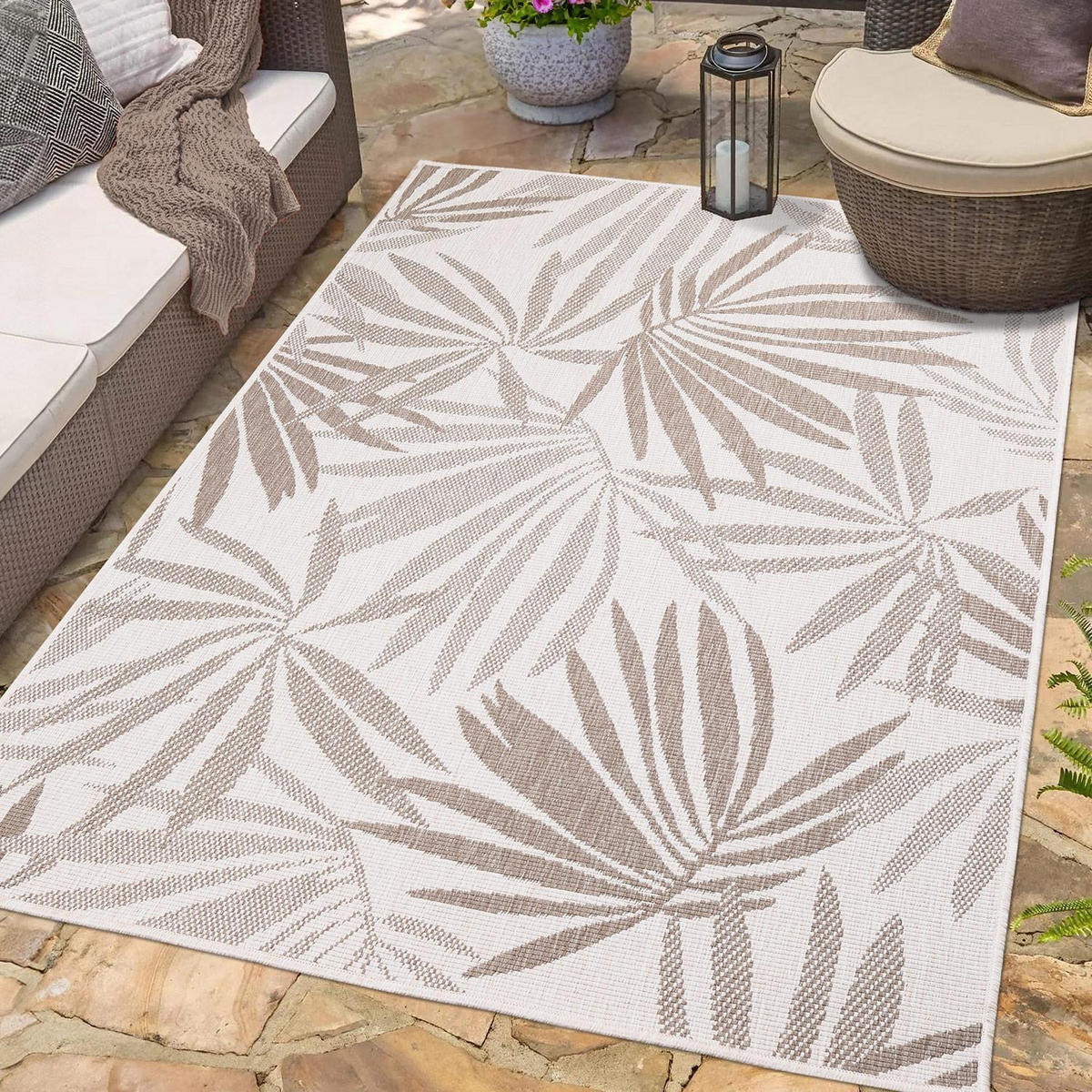 OUTDOOR-TEPPICH DuoRug 5771 Creme 120x170 cm - Beige, Textil (120/170cm) - carpet city