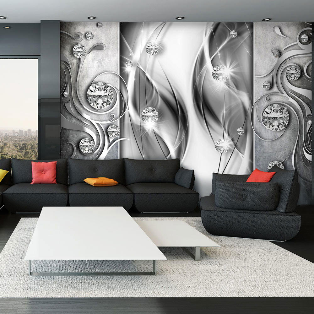 VLIESTAPETE Grau 300/210 cm - Silberfarben/Grau, Textil (300/1cm) - KUNSTLOFT