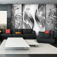 VLIESTAPETE Grau 300/210 cm - Silberfarben/Grau, Textil (300/1cm) - KUNSTLOFT