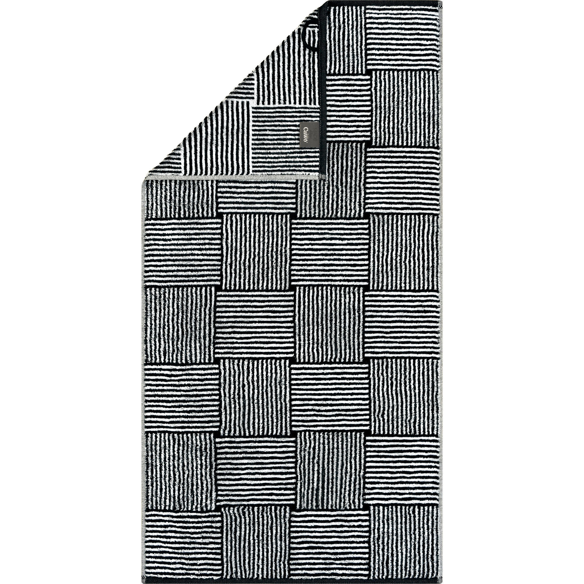 DUSCHTUCH BLACK&WHITE CHESS 6281 SCHWARZ/WEISS - 96 - Schwarz, Textil (80/150cm) - Cawoe