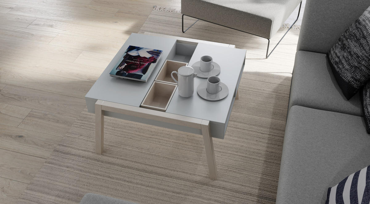 COUCHTISCH SPOT - Weiß, Holzwerkstoff (80/87/43cm) - Vox Möbel