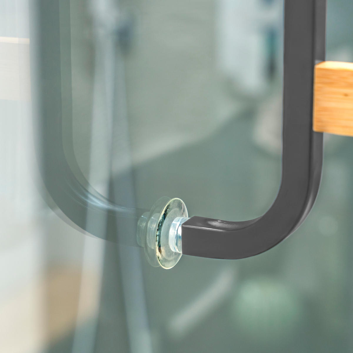 HANDTUCHHALTER für Glasduschwand grau - Grau, Metall (63.5/77.5/17cm) - eluno