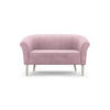 SOFA Pero Rosa, Buchenholz Beine, Sofa im skandinavischen Stil - Buchefarben/Rosa, Holzwerkstoff (132/70/57cm) - Bettso