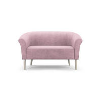SOFA Pero Rosa, Buchenholz Beine, Sofa im skandinavischen Stil - Buchefarben/Rosa, Holzwerkstoff (132/70/57cm) - Bettso