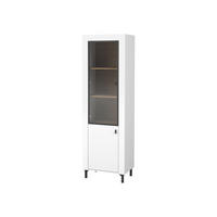 VITRINE Mossa MO03 - Schwarz/Weiß, Holzwerkstoff/Kunststoff (60/194/40cm) - MIRJAN24