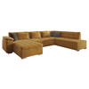 WOHNLANDSCHAFT Niko Bis, Seite: Links - Gelb, Holz/Textil (348/76/205cm) - MIRJAN24