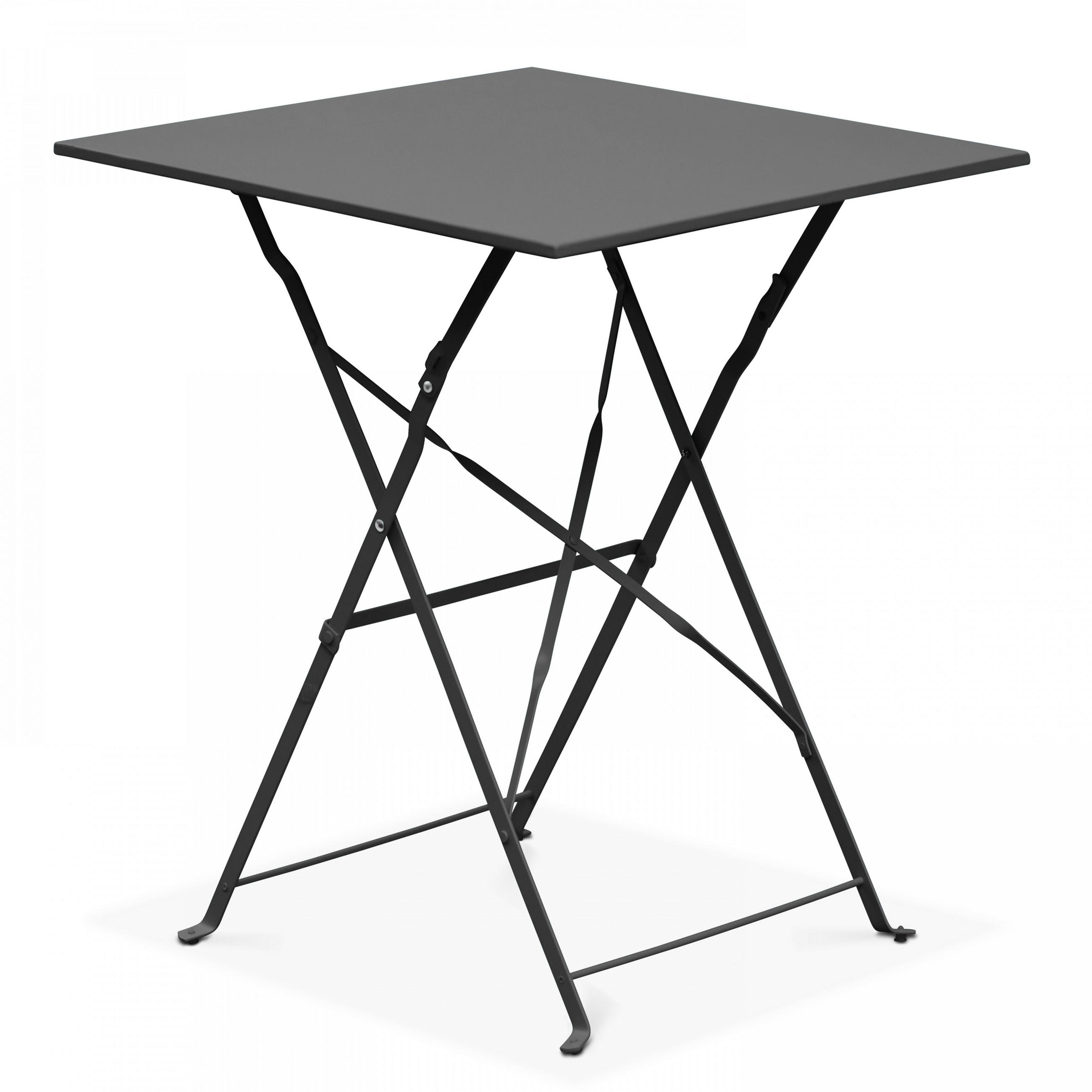 GARTENTISCH , klappbar, Grau - Grau, Metall (60/60/71cm) - Oviala