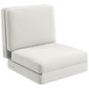 BODENSOFA 3-in-1, bis 240 kg belastbar, Cremeweiß - Weiß, Kunststoff (268/18/75cm) - HOMCOM