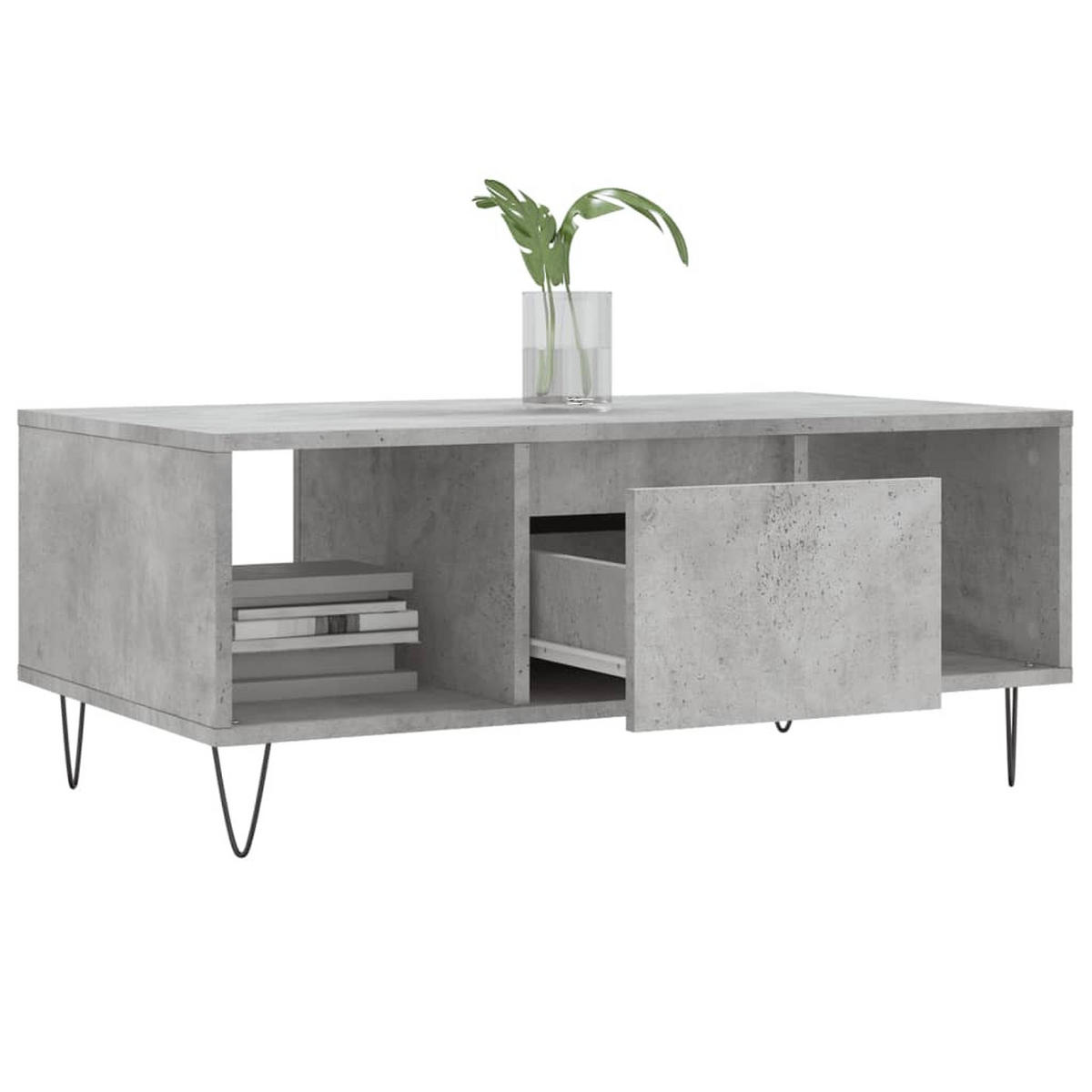 COUCHTISCH Betongrau 90x50x36,5 cm Holzwerkstoff - Grau, Holzwerkstoff (50/90/36.5cm) - furnicato