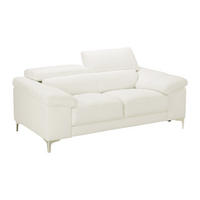 LEDERSOFA 2-Sitzer - Weiß - SOLANGE - Weiß, Leder (176/73/103cm) - Vente-Unique