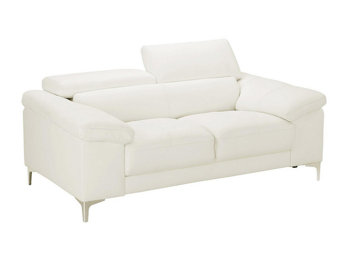 LEDERSOFA 2-Sitzer - Weiß - SOLANGE - Weiß, Leder (176/73/103cm) - Vente-Unique