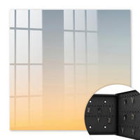 SCHLÜSSELBOX Schwarz 30x30 cm- Türöffnung nach rechts - Pastell Ost - Gelb, Metall (30/30/5cm) - TULUP