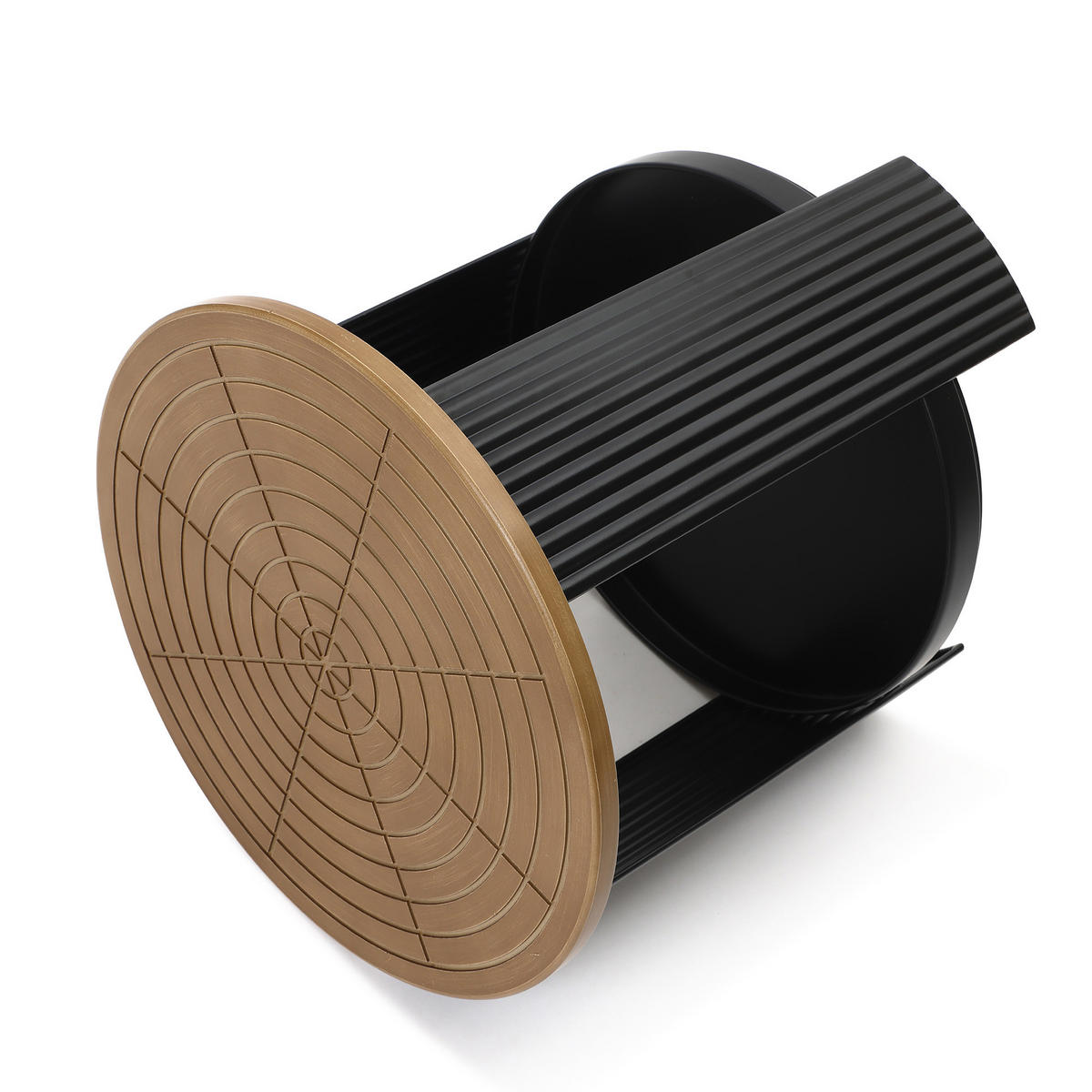 BEISTELLTISCH, MDF und Eisen, D40 cm, H40 cm - Schwarz, Holz/Metall (40/40/40cm) - Hometopia