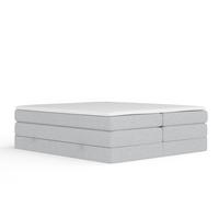BOXSPRINGBETT Juniper Hellgrau 200/200 cm - Hellgrau/Schwarz, Holz/Holzwerkstoff (200/200cm) - Maison de Reve