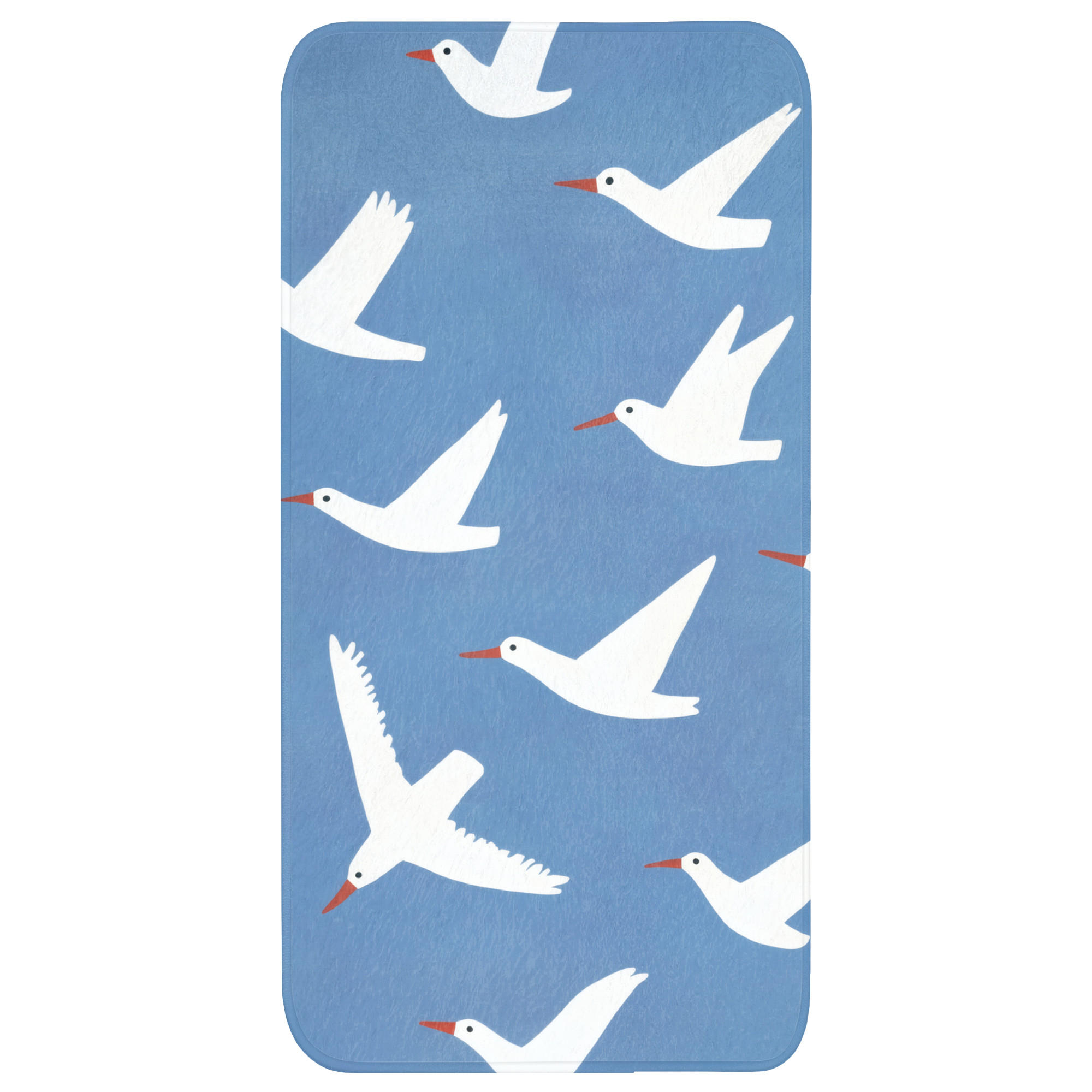 TEPIH ZA KUPAONICU Ptice 60x120 cm - plava, tekstil/plastika (60/120cm) - OnlyWow