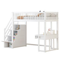 HOCHBETT 90x200 cm Tisch Treppe weiß - Weiß, Holz (90/200cm) - LEBENLANG