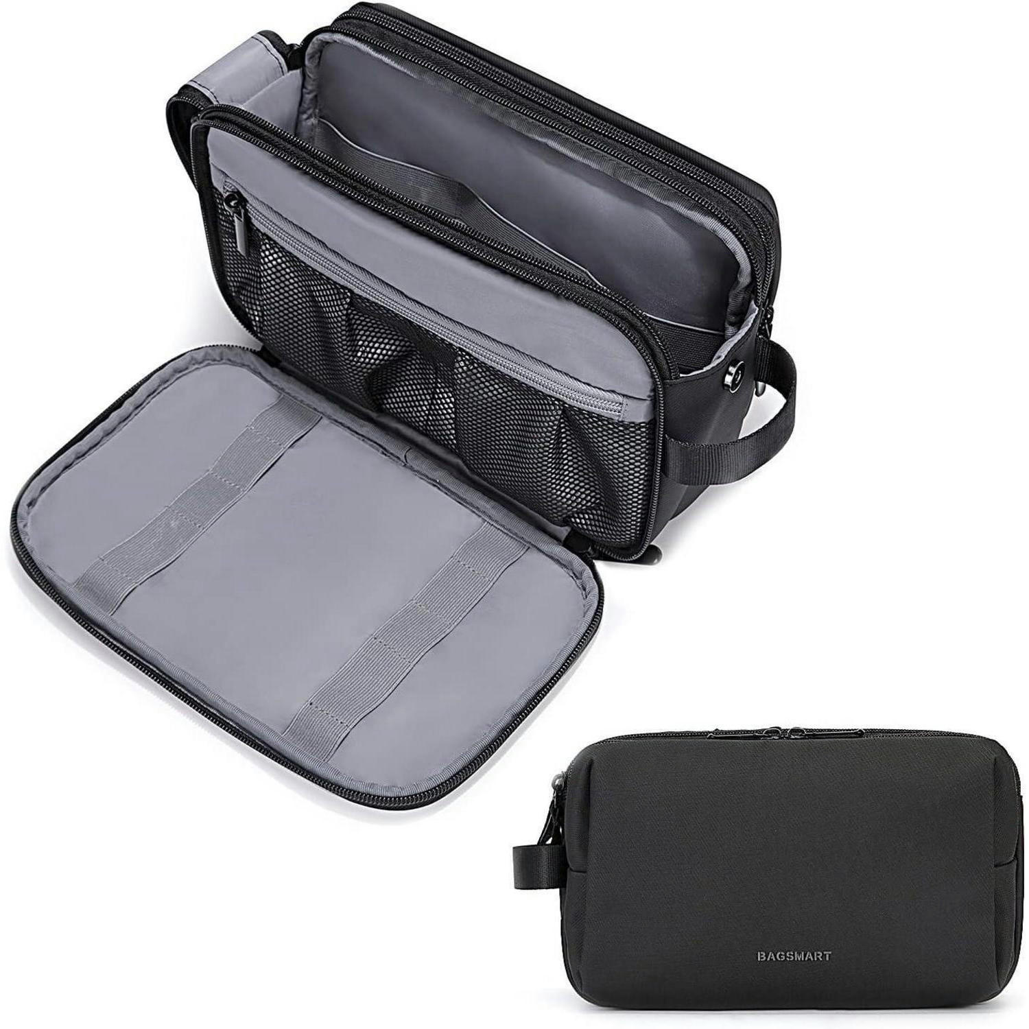 KULTURTASCHE Herren Schwarz 30 cm - Schwarz, Kunststoff (7/6.5/15.1cm)