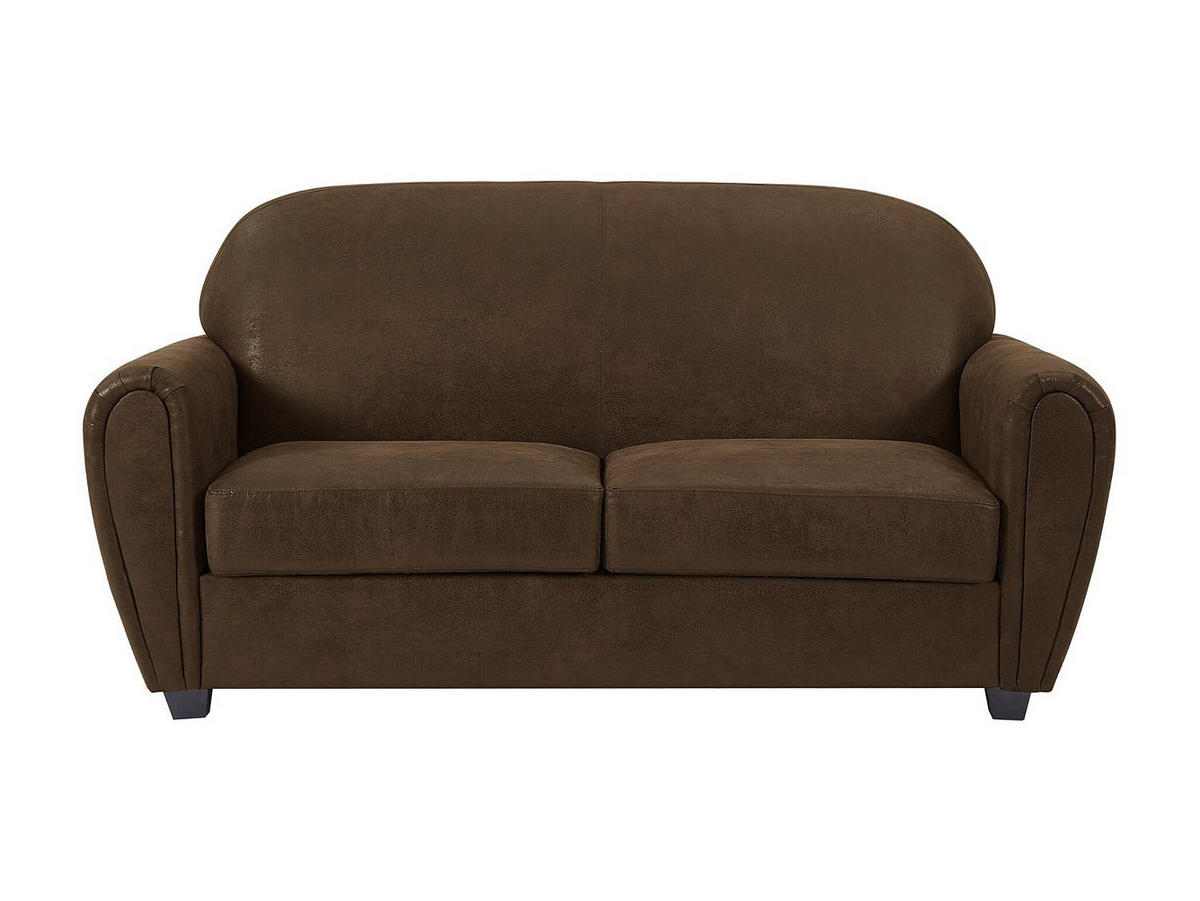 COUCHGARNITUR mit Sessel - 4 Personen - Stoff, Stoff - Braun VICTORY - Braun, Textil (170/89/91cm) - Vente-Unique