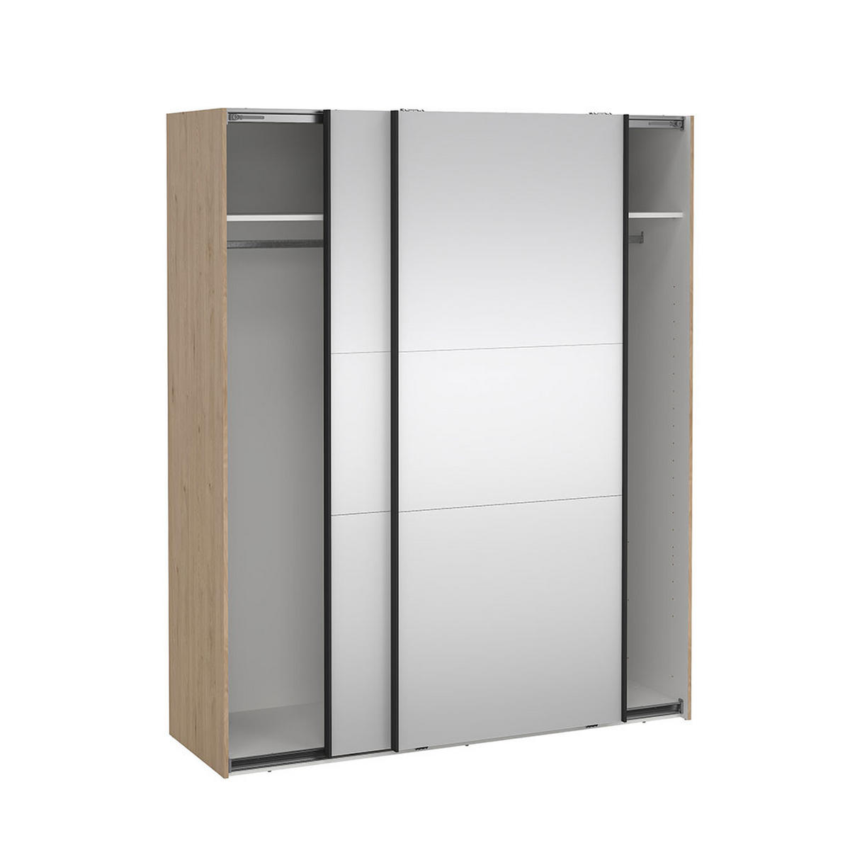 SCHIEBETÜRENSCHRANK, Como, Eiche, Holzwerkstoff, 179 x 67 x 221 cm - Eichefarben, Holzwerkstoff (179/221/67cm) - ebuy24