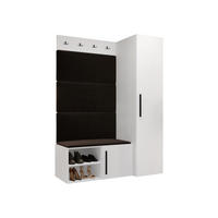 GARDEROBEN-SET Medi II - Schwarz/Braun, Holzwerkstoff/Kunststoff (40/191/50cm) - MIRJAN24