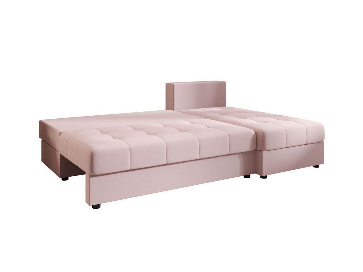 ECKSOFA MOS L Cosmic 14 Rechts mit Schlaffunktion - Rosa, Textil (200/143cm) - Bedante