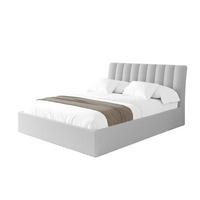 POLSTERBETT mit Bettkasten und Lattenrost, Boxbett ohne Matratze - ILAN 180x200 Hellgrau - Silberfarben, Holzwerkstoff/Textil (180/200cm) - ALTDECOR