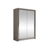 KLEIDERSCHRANK Miami VII - Kaschmir/Silberfarben, Holzwerkstoff/Kunststoff (120/200/58cm) - MIRJAN24