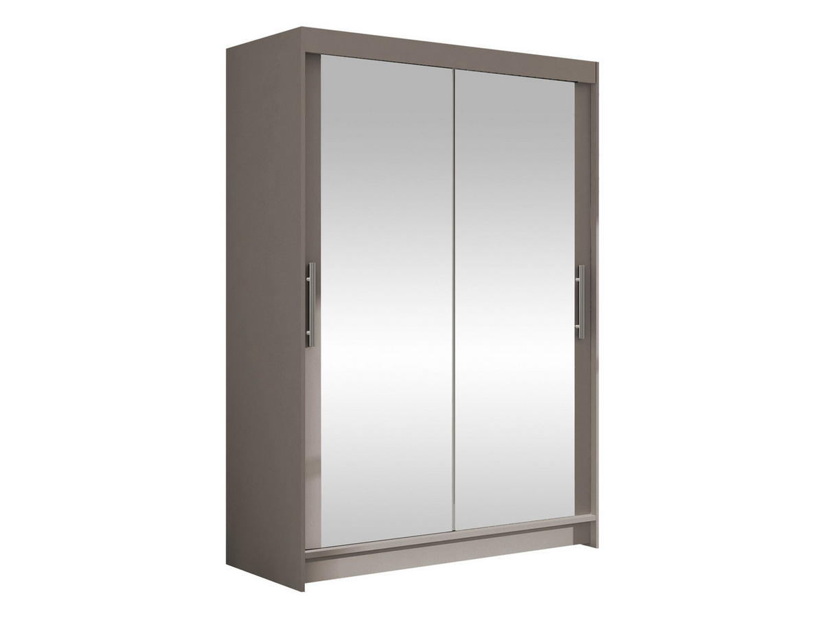KLEIDERSCHRANK Miami VII - Kaschmir/Silberfarben, Holzwerkstoff/Kunststoff (120/200/58cm) - MIRJAN24