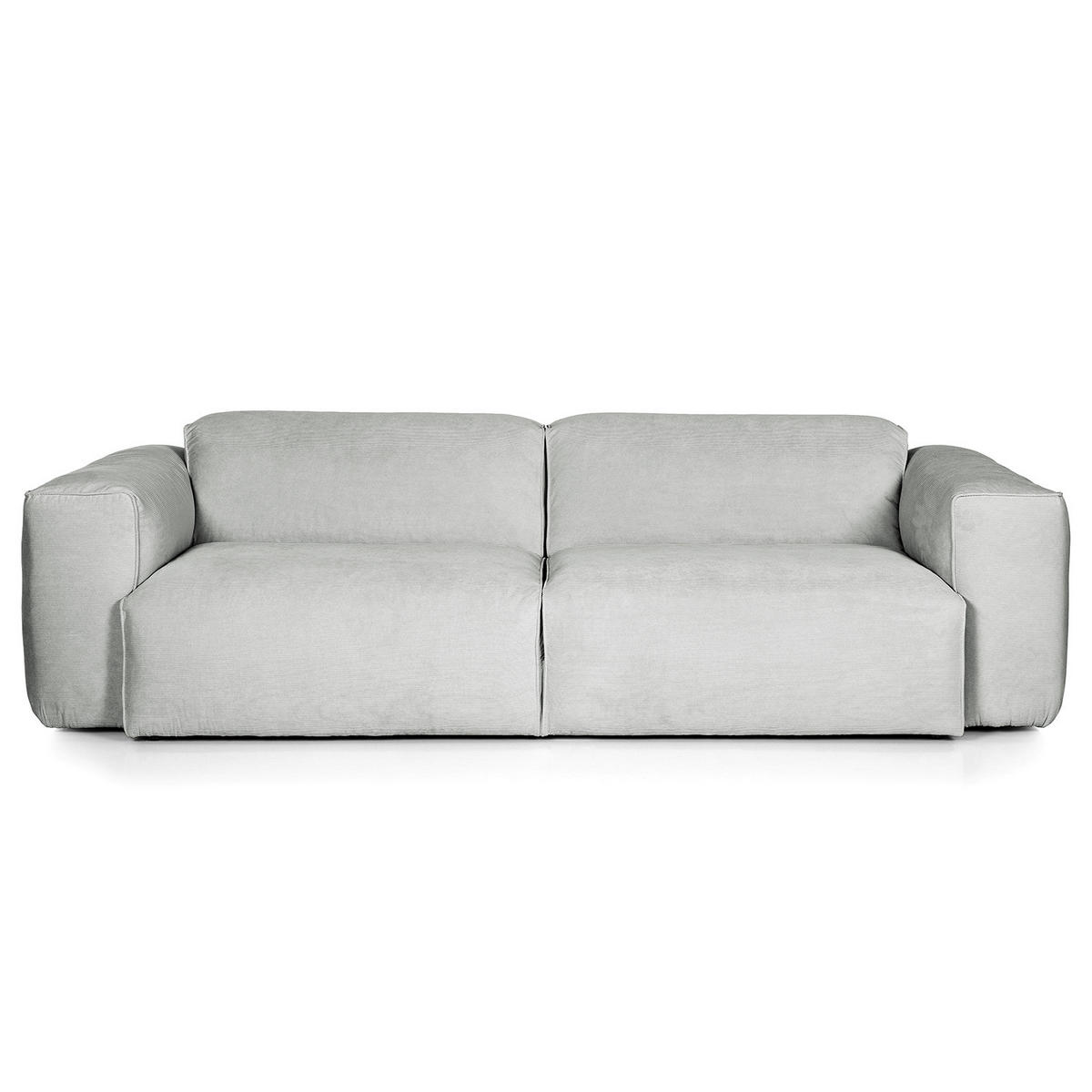 3-SITZER SOFA - Schwarz/Grau, Kunststoff/Textil (251/71/102cm) - home24
